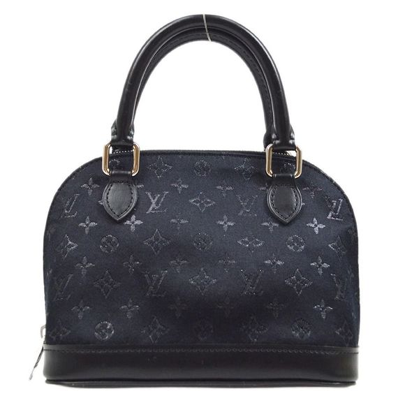 Louis Vuitton Alma BB Handbag Black Monogram Satin - Picture 1 of 7